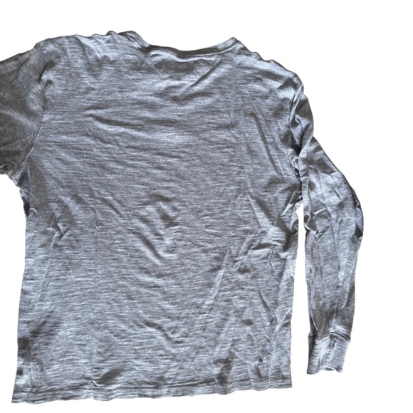 Faherty Cloud Cotton Long-Sleeve Henley Mens Size XL White & Gray Heather - Picture 7 of 10